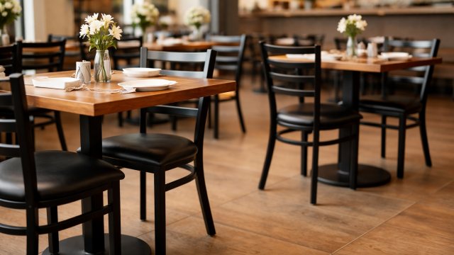metal chairs for restaurants